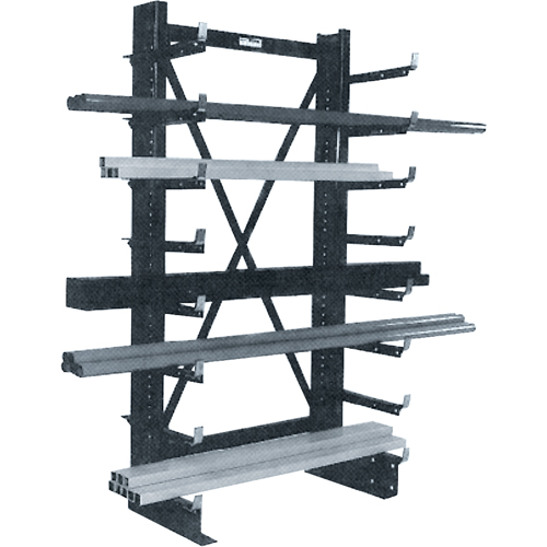 Rayonnage en porte-&agrave;-faux simple Minitree, 36" la x 76-3/16" h We Share Industrial Supply