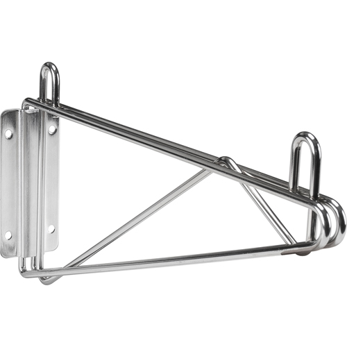 Support mural direct pour &eacute;tag&egrave;re en treillis chromat&eacute;, Simple Support, 200 lb Capacit&eacute;, 14" p We Share Industrial Supply