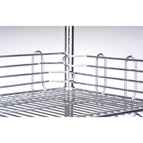 Rebord pour &eacute;tag&egrave;re en treillis chromat&eacute; We Share Industrial Supply