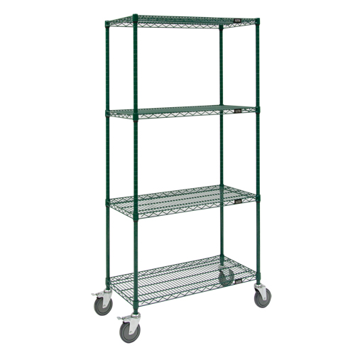 Wire Shelf Cart, Epoxy Finish, 36" x 80" x 18", 800 lbs. Capacity We Share Industrial Supply