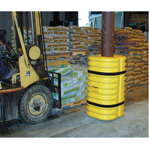 Protecteur de colonne, Ouverture int&eacute;rieure 4" x 6", 13" lo x 13" la x 42" h, Jaune We Share Industrial Supply