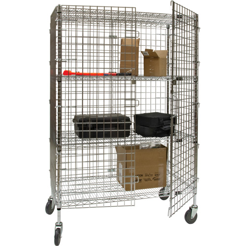Chariot de s&eacute;curit&eacute;, Chrom&eacute;, 60" x 69" x 24", Capacit&eacute; 500 lb We Share Industrial Supply