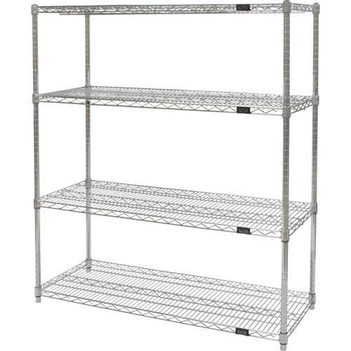 &eacute;tag&egrave;res robustes en treillis chromat&eacute;, Tiers 4, 36" la x 54" h x 24" p We Share Industrial Supply