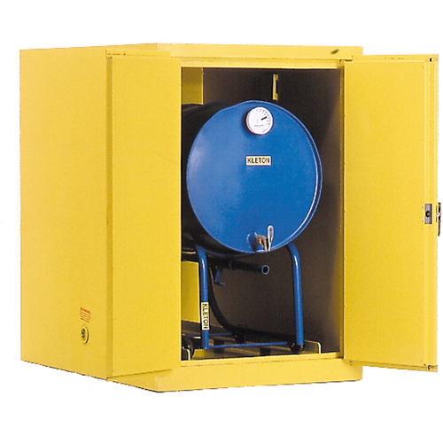 Armoires de s&eacute;curit&eacute; pour barils, Capacit&eacute; de 400 lb, Jaune We Share Industrial Supply