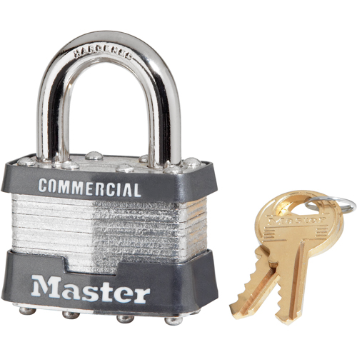 Cadenas commerciaux - mod&egrave;le 1KA, Cl&eacute;s identiques, Acier lamin&eacute;, Largeur de 1-3/4" We Share Industrial Supply