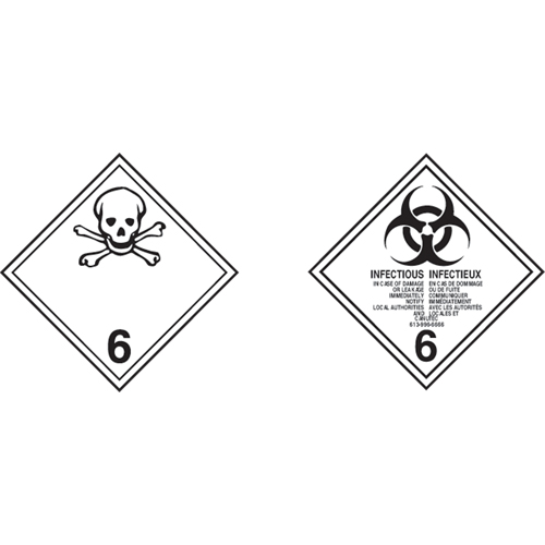 &eacute;tiquettes d'exp&eacute;dition TMD, Classe 6,1, Substances toxiques, Vinyle We Share Industrial Supply
