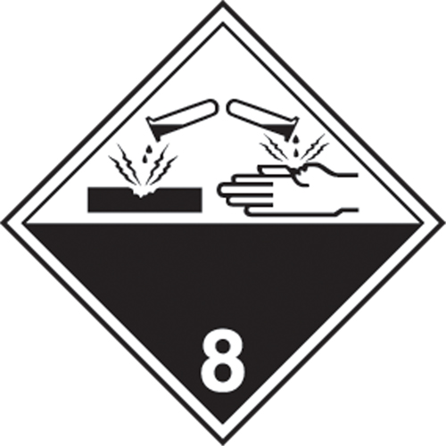 &eacute;tiquettes d'exp&eacute;dition TMD, Classe 8, Corrosifs, Papier We Share Industrial Supply