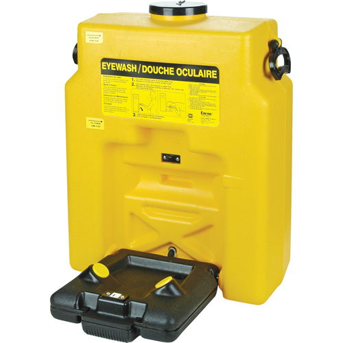 Douche oculaire, Aliment&eacute; par gravit&eacute;, Capacit&eacute; 14 gal., Conformit&eacute; ANSI Z358.1 We Share Industrial Supply