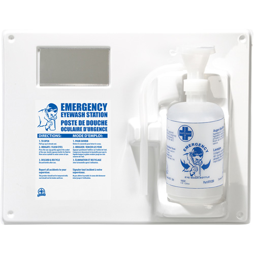 Poste de douche oculaire - Poste simple a/bouteille vide We Share Industrial Supply