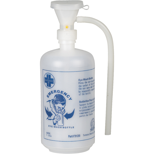 Bouteille pour douche oculaire avec coquille oculaire, Bouteille Vide, 32 oz We Share Industrial Supply