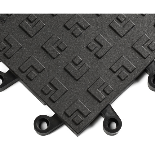 ErgoDeck&reg; Ergonomic Flooring System No. 562, PVC, 1-1/2' W x 1-1/2' L, 7/8" Thick, Black We Share Industrial Supply