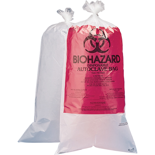 Sacs pour d&eacute;chets dangereux, Biorisque, 36" lo x 24" la, 1,5 mil, Capacit&eacute; de 75.7 L (20 gal.) We Share Industrial Supply
