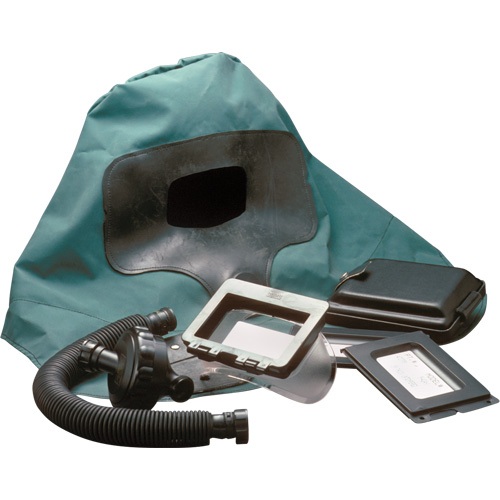 Abrasi-Blast Supplied-Air Respirator Shoulder-Length Hood, Medium, Soft Top, Single Shroud We Share Industrial Supply