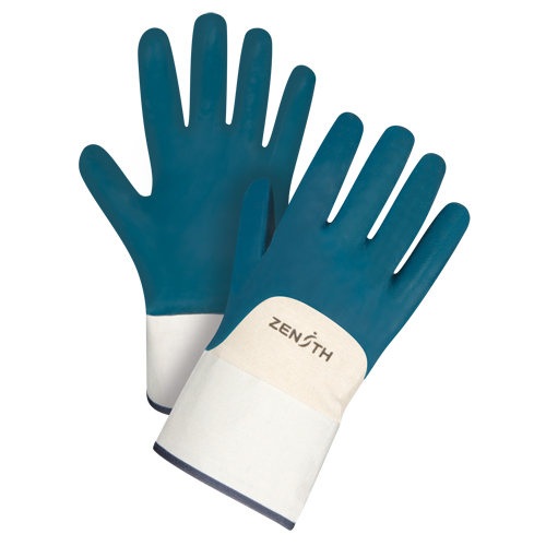 Gants &agrave; poignet de s&eacute;curit&eacute; de poids lourd, 10/T-Grand, R&ecirc;vetement Nitrile, Enveloppe en Coton We Share Industrial Supply