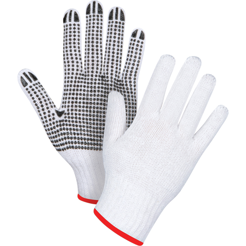 Dotted String Knit Gloves, Poly/Cotton, Single Sided, 7 Gauge, X-Large We Share Industrial Supply
