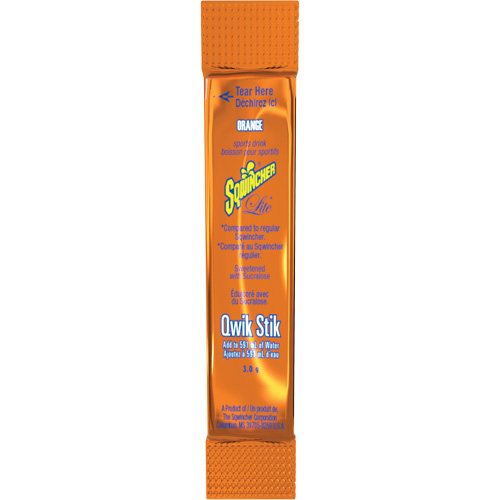 Sqwincher&reg; Boisson de r&eacute;hydratation ZERO Qwik Stik, Poudre, Orange We Share Industrial Supply