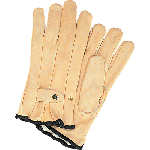 Gants de cordeur doubl&eacute;s pour l'hiver, T-Grand, Paume Cuir fleur de vache, Doubleure Molleton We Share Industrial Supply