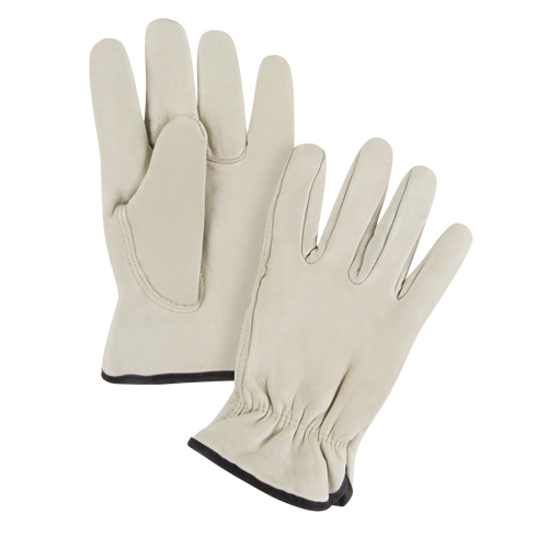 Winter-Lined Driver's Gloves, Small, Grain Cowhide Palm, Fleece Inner Lining We Share Industrial Supply