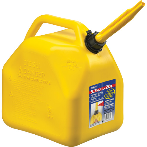 Jerry Cans, 5.3 US gal./20.06 L, Yellow, CSA Compliant/ULC We Share Industrial Supply