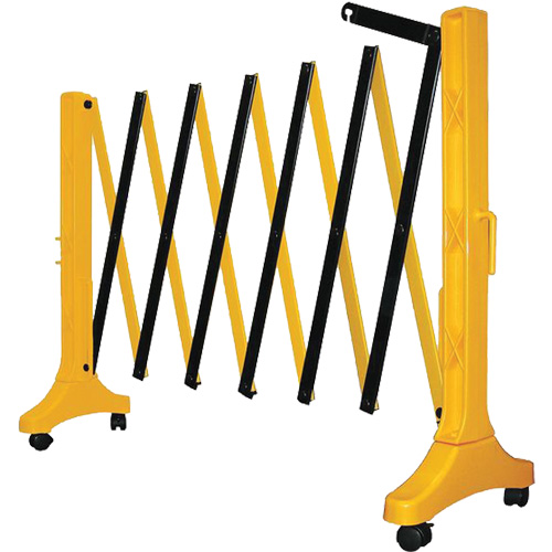Xpandit Barricade, 36" H x 11.5' L, Black/Yellow We Share Industrial Supply