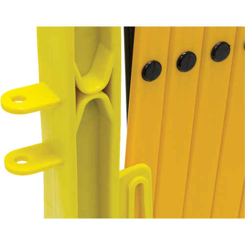 Xpandit Barricade, 36" H x 11.5' L, Black/Yellow We Share Industrial Supply
