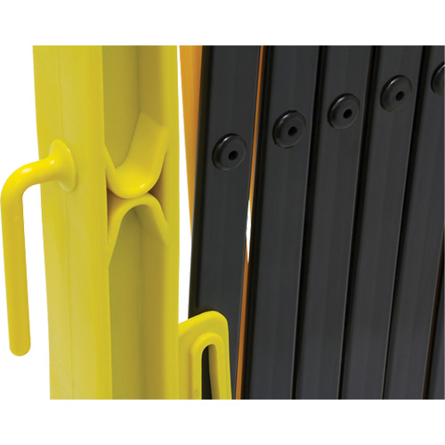 Xpandit Barricade, 36" H x 11.5' L, Black/Yellow We Share Industrial Supply