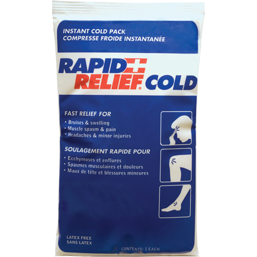 Rapid Relief&reg; Instant Chill Pack, Cold, Single Use, 9" x 6" We Share Industrial Supply