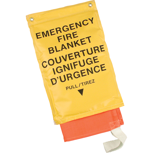 Couvertures ignifuges d'urgence, Fibre de verre, 72"lo x 72"la We Share Industrial Supply