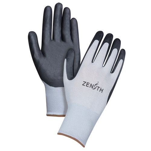Lightweight Breathable Coated Gloves, 9/Large, Foam Nitrile Coating, 13 Gauge, Polyester Shell We Share Industrial Supply