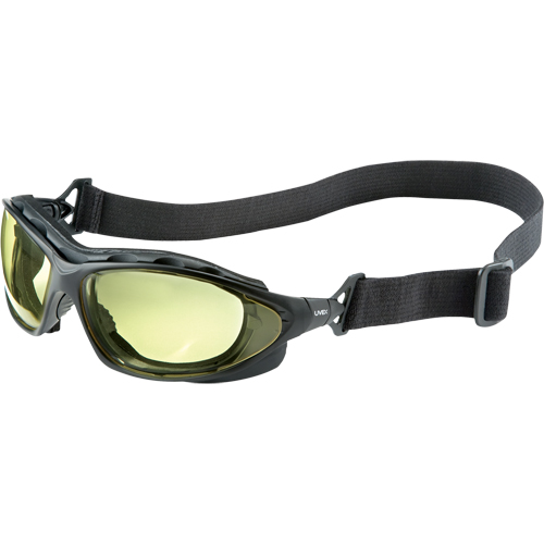 Uvex HydroShield&reg; Seismic&reg; Safety Goggles, Amber Lens, Anti-Fog/Anti-Scratch, Closed Vent We Share Industrial Supply