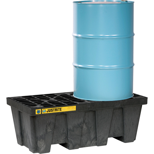 EcoPolyBlend Spill Control Pallets - With Drain, 66 US gal. Spill Capacity, 49" x 25" x 18" We Share Industrial Supply