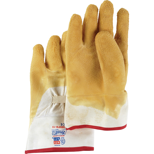 Gants enduits Nitty Gritty, 10/Grand, R&ecirc;vetement Latex de caoutchouc, Enveloppe en Coton We Share Industrial Supply