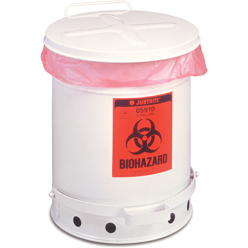 Contenant de d&eacute;chets &agrave; biorisques, Capacit&eacute; de 6 gal. We Share Industrial Supply