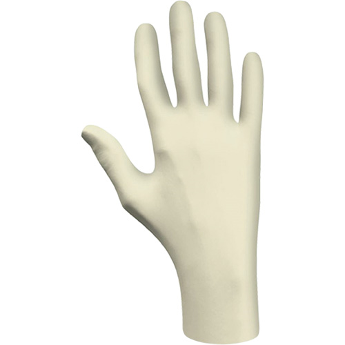 Gants jetables, Grand, Latex, 3 mils, Sans poudre, Naturel, Classe 2 We Share Industrial Supply