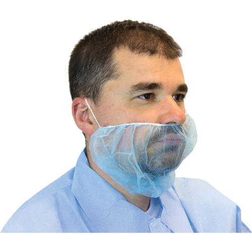 Disposable Beard Covers, Polypropylene, Blue We Share Industrial Supply