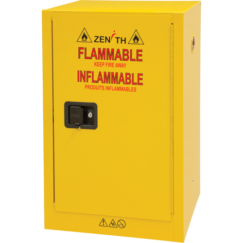 Flammable Storage Cabinet, 12 gal., 1 Door, 23" W x 35" H x 18" D We Share Industrial Supply