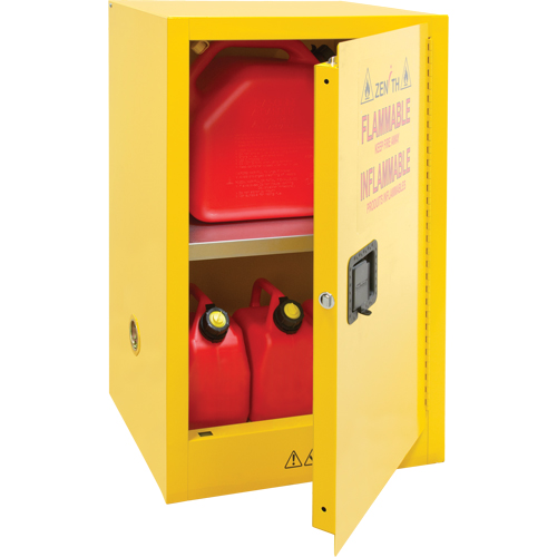 Flammable Storage Cabinet, 12 gal., 1 Door, 23" W x 35" H x 18" D We Share Industrial Supply