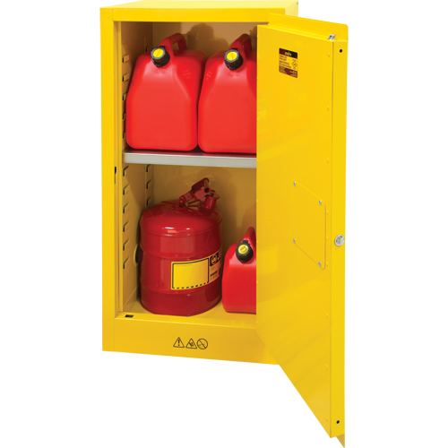 Armoire pour produits inflammables, 16 gal., 1 Porte(s), 23" La x 44" h x 18" p We Share Industrial Supply