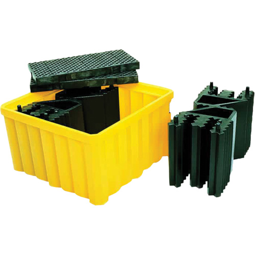 Ultra-IBC Spill Pallet&reg; with Drain, 400 US gal. Spill Capacity, 58.75" x 58.75" x 33" We Share Industrial Supply
