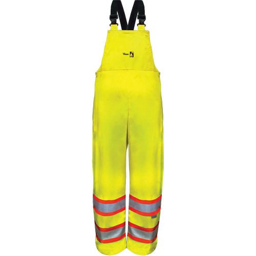 Hi-Vis FR/PU Safety Rain Bib Pants, 4X-Large We Share Industrial Supply