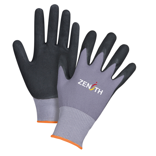 Gants ZX-1 de premi&egrave;re qualit&eacute; compatibles avec les &eacute;crans tactiles, 7/Petit, R&ecirc;vetement Nitrile/Mousse de nitrile, Calibre 15, Enveloppe en Nylon We Share Industrial Supply