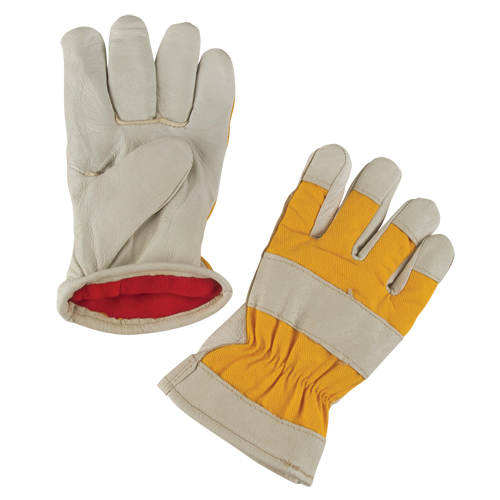 Gants de travail doubl&eacute;s pour l'hiver de premi&egrave;re qualit&eacute;, Grand, Paume en Cuir fleur de porc, Doublure en Molleton de mousse We Share Industrial Supply