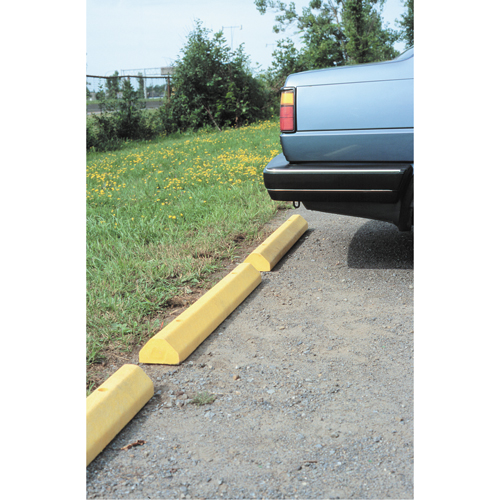 Car Stops, Plastic, 6' L, Yellow We Share Industrial Supply