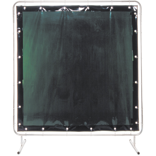 Welding Screen and Frame, 2 Panels, Green, 5' x 3' We Share Industrial Supply