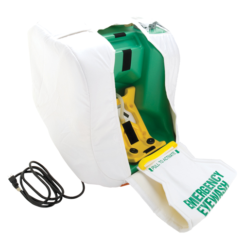 Heated Portable Eyewash Station, Gravity-Fed, 16 gal. Capacity, Meets ANSI Z358.1 We Share Industrial Supply