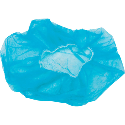 Bonnets bouffants non tiss&eacute;s, Polypropyl&egrave;ne, 21"/Grand, Bleu We Share Industrial Supply