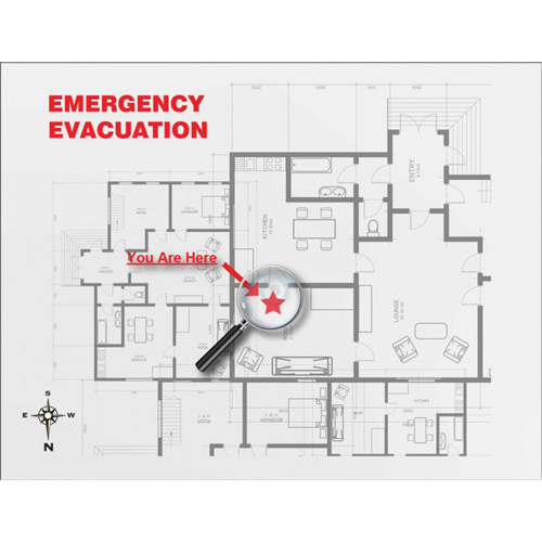 Evacuation Map Holder Clear Insert We Share Industrial Supply