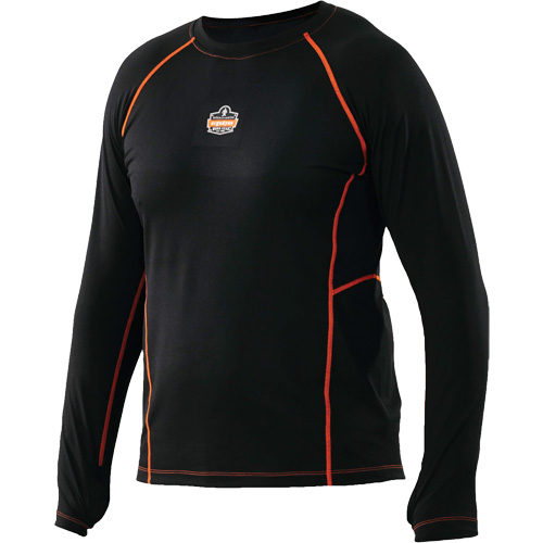 Long Sleeve Thermal Shirts, Men's, Medium, Black We Share Industrial Supply