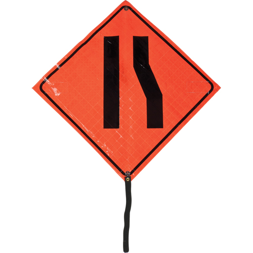 Enseigne enroulable chauss&eacute;e &eacute;troite, 24" x 24", Vinyle, Pictogramme We Share Industrial Supply