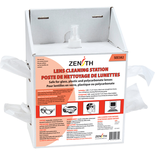 Disposable Lens Cleaning Station, Cardboard, 8" L x 5" D x 12-1/2" H We Share Industrial Supply